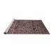 Sideview of Machine Washable Industrial Modern Red Brown Rug, wshurb2399