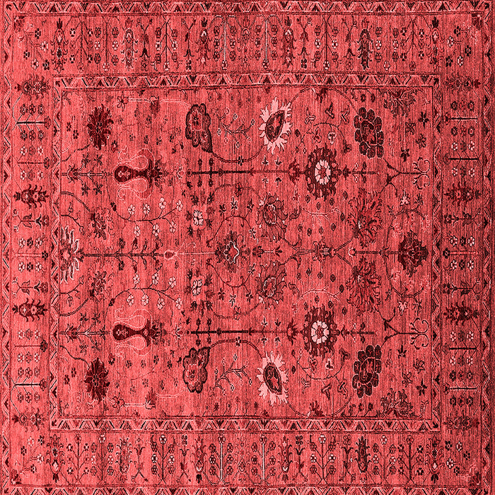 Machine Washable Oriental Red Industrial Rug, wshurb2399red