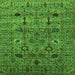 Square Oriental Green Industrial Rug, urb2399grn