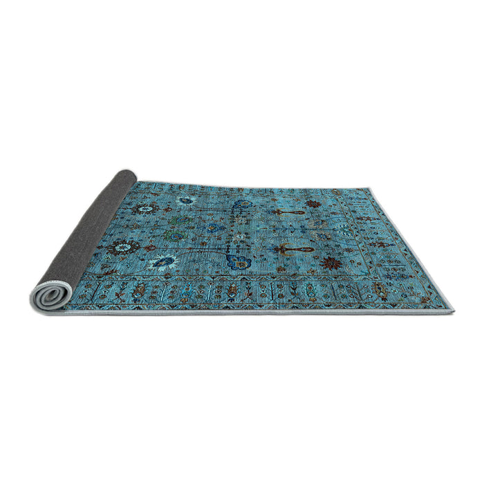 Sideview of Oriental Light Blue Industrial Rug, urb2399lblu
