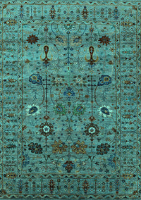 Oriental Turquoise Industrial Rug, urb2399turq