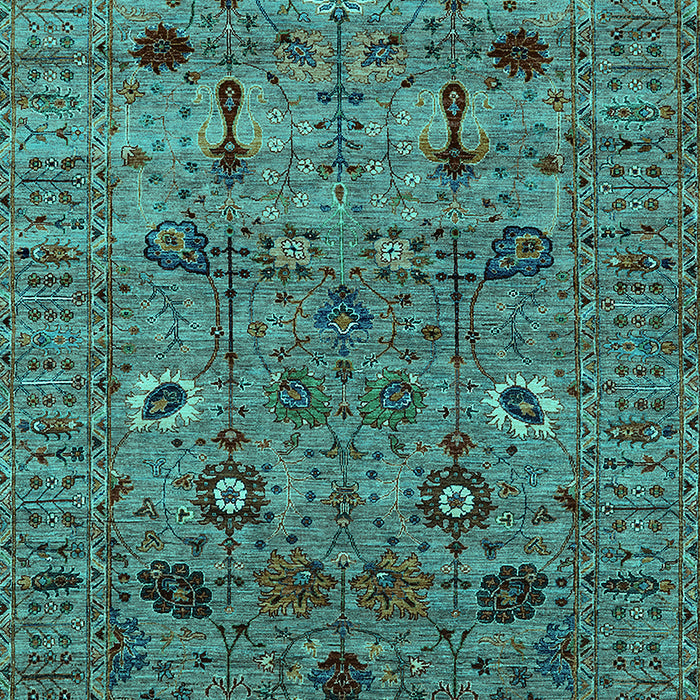Oriental Turquoise Industrial Rug, urb2399turq