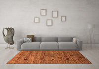 Machine Washable Oriental Orange Industrial Rug, wshurb2399org