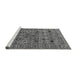 Sideview of Machine Washable Oriental Gray Industrial Rug, wshurb2399gry