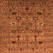 Square Oriental Orange Industrial Rug, urb2399org