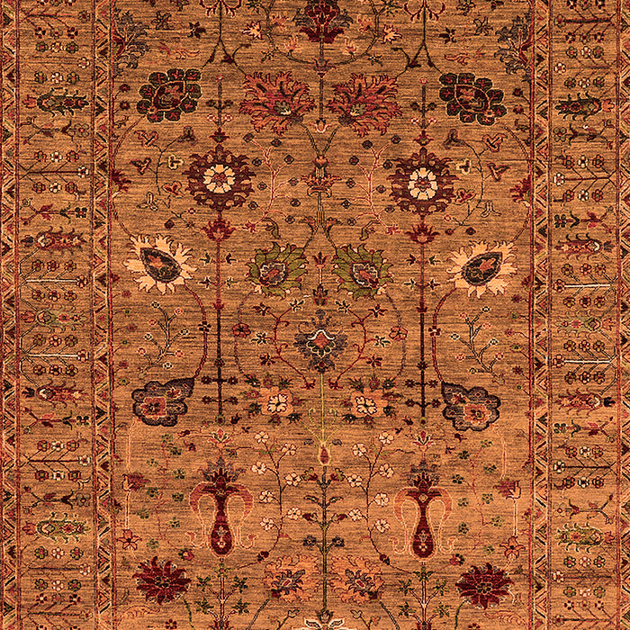 Machine Washable Oriental Orange Industrial Area Rugs, wshurb2399org