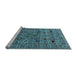 Sideview of Machine Washable Oriental Light Blue Industrial Rug, wshurb2399lblu