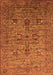 Machine Washable Oriental Orange Industrial Area Rugs, wshurb2400org