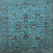 Square Oriental Light Blue Industrial Rug, urb2400lblu