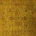 Square Oriental Yellow Industrial Rug, urb2400yw