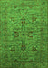 Machine Washable Oriental Green Industrial Area Rugs, wshurb2400grn