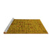 Sideview of Machine Washable Oriental Yellow Industrial Rug, wshurb2400yw