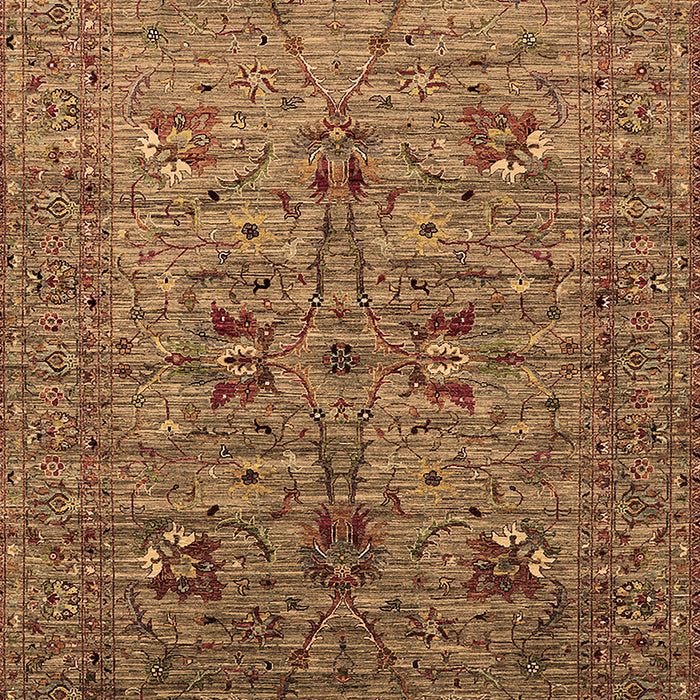 Machine Washable Oriental Brown Industrial Rug, wshurb2400brn