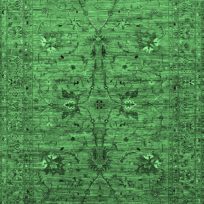 Machine Washable Oriental Emerald Green Industrial Area Rugs, wshurb2400emgrn