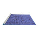 Sideview of Machine Washable Oriental Blue Industrial Rug, wshurb2400blu