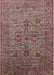 Mid-Century Modern Pink Oriental Rug, urb2400