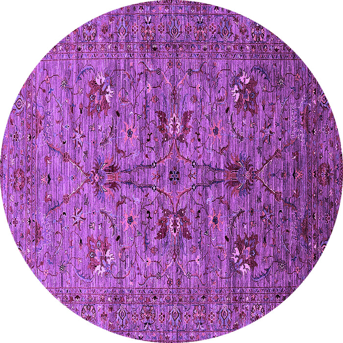 Round Oriental Purple Industrial Rug, urb2400pur
