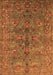 Machine Washable Oriental Orange Industrial Area Rugs, wshurb2401org