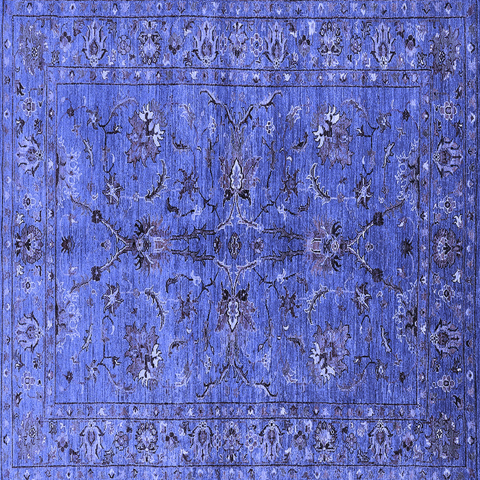 Square Oriental Blue Industrial Rug, urb2401blu