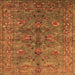 Square Oriental Orange Industrial Rug, urb2401org