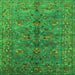 Square Oriental Green Industrial Rug, urb2401grn