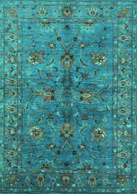 Oriental Turquoise Industrial Rug, urb2401turq