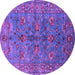 Round Oriental Purple Industrial Rug, urb2401pur