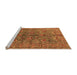 Sideview of Machine Washable Oriental Orange Industrial Area Rugs, wshurb2401org