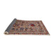 Sideview of Mid-Century Modern Camel Brown Oriental Rug, urb2402