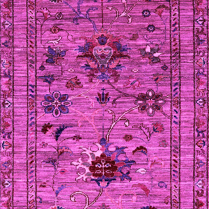 Machine Washable Oriental Pink Industrial Rug, wshurb2402pnk