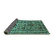 Sideview of Oriental Turquoise Industrial Rug, urb2402turq