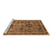 Sideview of Machine Washable Oriental Brown Industrial Rug, wshurb2402brn