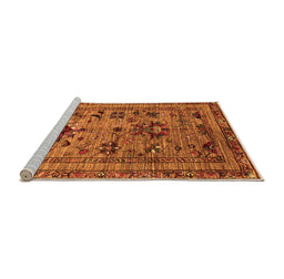Sideview of Machine Washable Oriental Orange Industrial Area Rugs, wshurb2402org