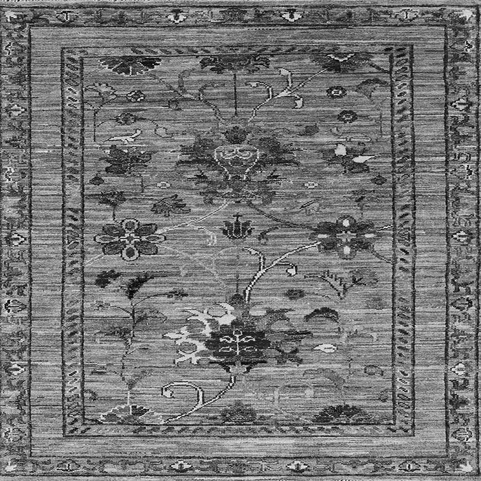 Square Machine Washable Oriental Gray Industrial Rug, wshurb2402gry