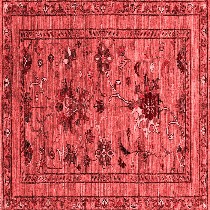 Machine Washable Oriental Red Industrial Rug, wshurb2402red