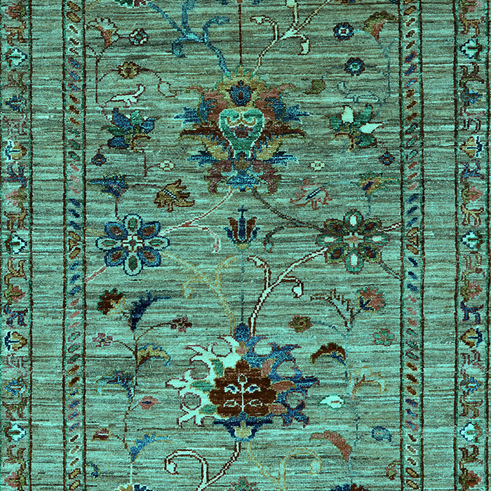 Oriental Turquoise Industrial Rug, urb2402turq