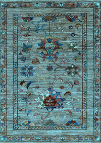 Oriental Light Blue Industrial Rug, urb2402lblu