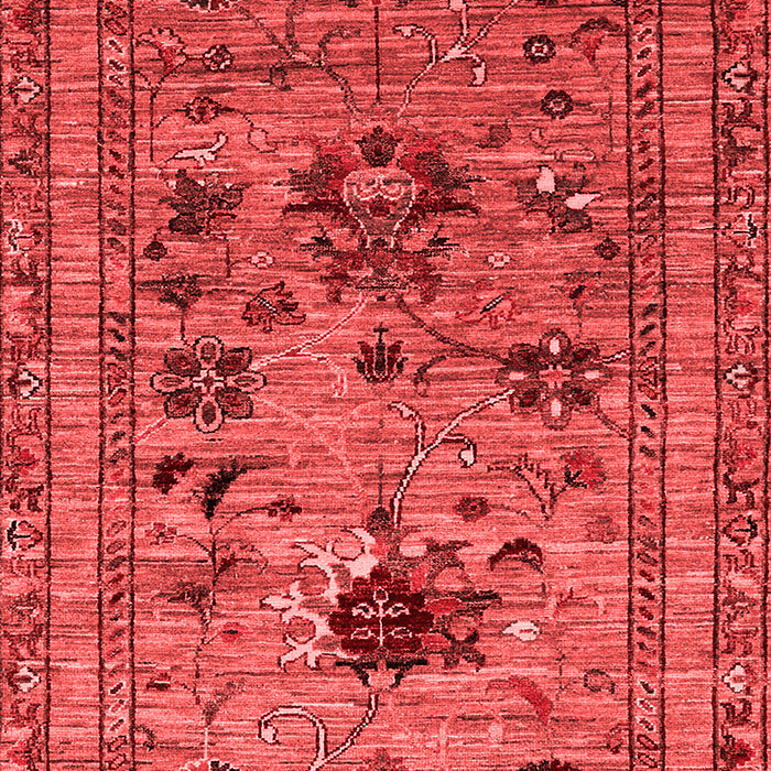 Machine Washable Oriental Red Industrial Rug, wshurb2402red