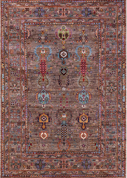 Mid-Century Modern Pink Oriental Rug, urb2403