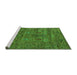 Sideview of Machine Washable Oriental Green Industrial Area Rugs, wshurb2403grn
