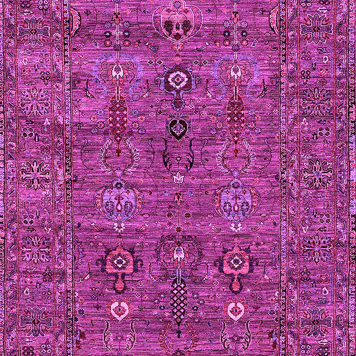 Machine Washable Oriental Pink Industrial Rug, wshurb2403pnk