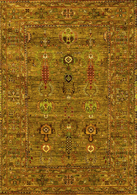 Oriental Yellow Industrial Rug, urb2403yw