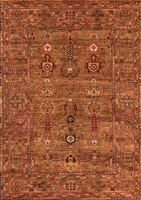 Oriental Orange Industrial Rug, urb2403org