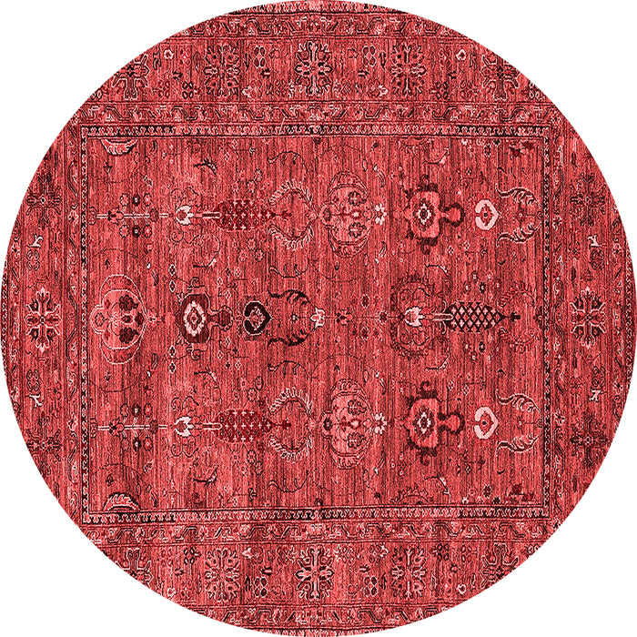 Machine Washable Oriental Red Industrial Rug, wshurb2403red