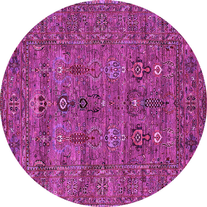 Round Oriental Pink Industrial Rug, urb2403pnk