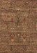 Machine Washable Oriental Brown Industrial Rug, wshurb2403brn