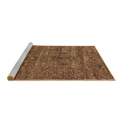 Sideview of Machine Washable Oriental Brown Industrial Rug, wshurb2403brn