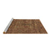 Sideview of Machine Washable Oriental Brown Industrial Rug, wshurb2403brn