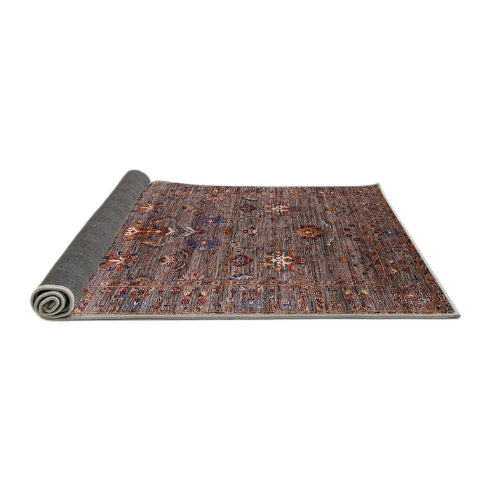 Sideview of Mid-Century Modern Red Brown Oriental Rug, urb2404