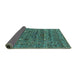 Sideview of Oriental Turquoise Industrial Rug, urb2404turq